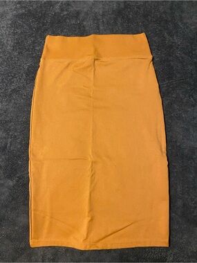 Soho Girls Mustard High-Waist Pencil Skirt